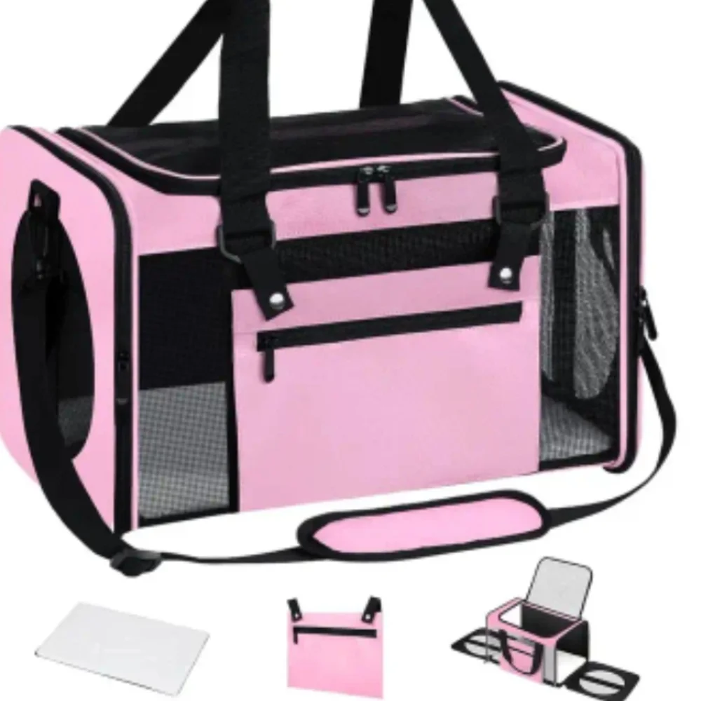 Pink and Black Pet Carrier